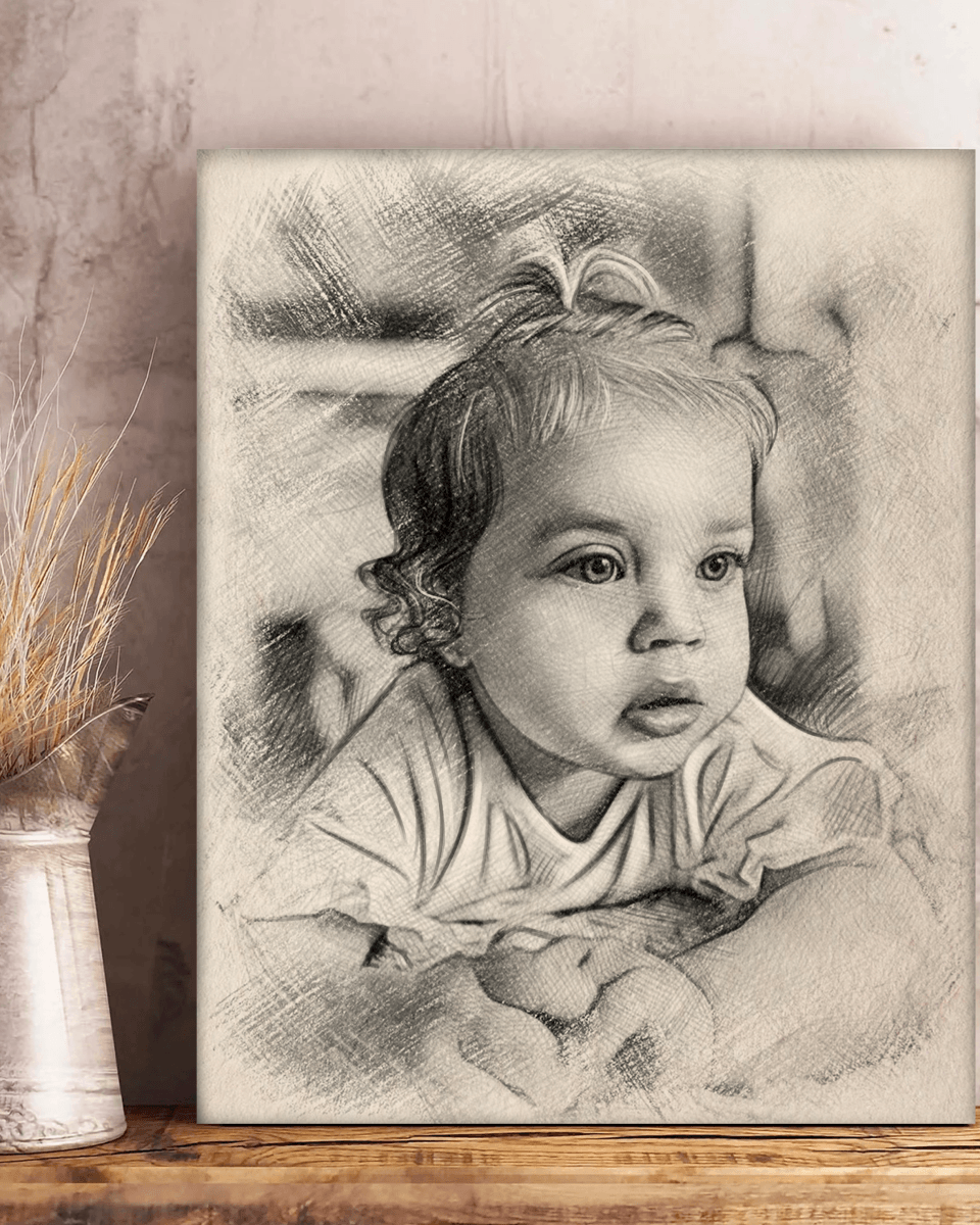 Portret Na Płótnie Hand Drawing - Personalizowany Portret Ze Zdjęcia, Zdjęcie Na Płótnie, Prezent Personalizowany - Adamell.pl - Wyjątkowe Prezenty