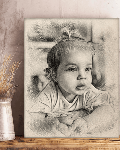 Portret Na Płótnie Hand Drawing - Personalizowany Portret Ze Zdjęcia, Zdjęcie Na Płótnie, Prezent Personalizowany - Adamell.pl - Wyjątkowe Prezenty