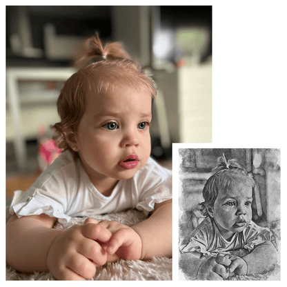 Portret Na Płótnie Hand Drawing - Personalizowany Portret Ze Zdjęcia, Zdjęcie Na Płótnie, Prezent Personalizowany - Adamell.pl
