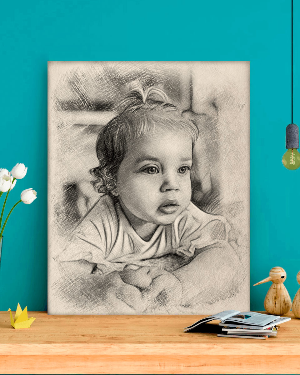 Portret Na Płótnie Hand Drawing - Personalizowany Portret Ze Zdjęcia, Zdjęcie Na Płótnie, Prezent Personalizowany - Adamell.pl - Wyjątkowe Prezenty