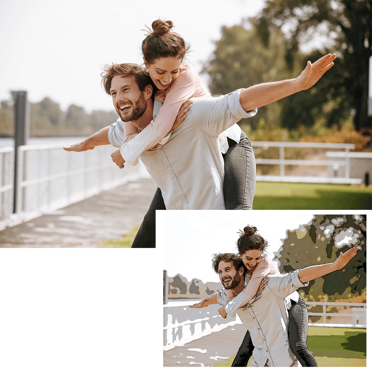 Portret w stylu ,,poster'' - druk na płótnie, spersonalizowany prezent - Adamell.pl - Wyjątkowe Prezenty