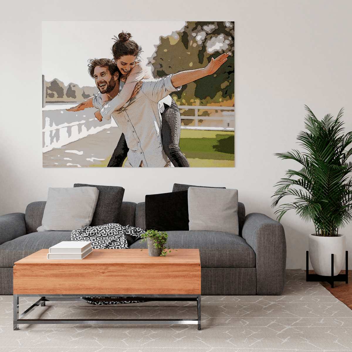 Portret w stylu ,,poster'' - druk na płótnie, spersonalizowany prezent - Adamell.pl - Wyjątkowe Prezenty