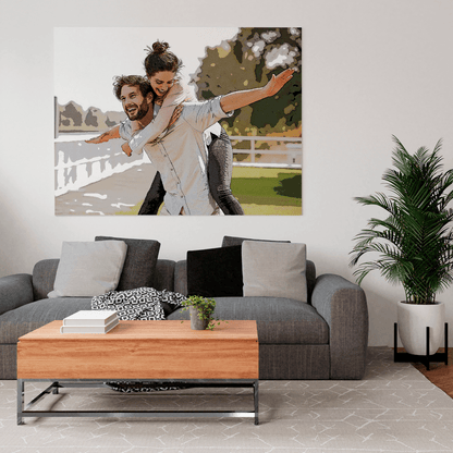 Portret w stylu ,,poster'' - druk na płótnie, spersonalizowany prezent - Adamell.pl - Wyjątkowe Prezenty