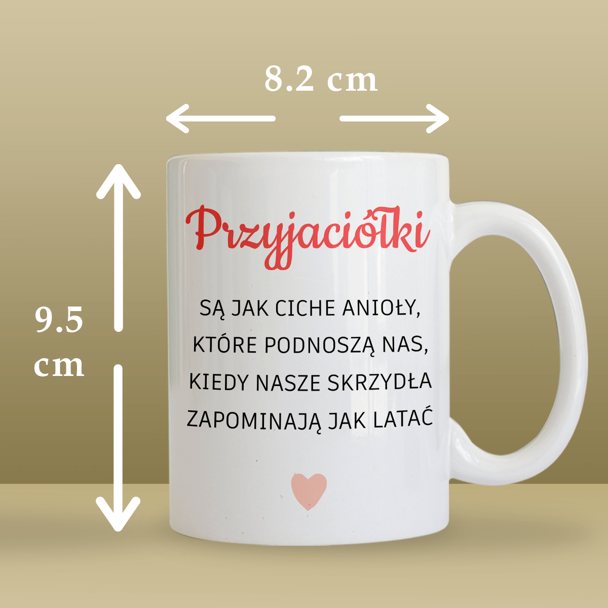 Przyjaciółka - Anioł - 1x Kubek z nadrukiem, spersonalizowany prezent dla przyjaciółki - Adamell.pl