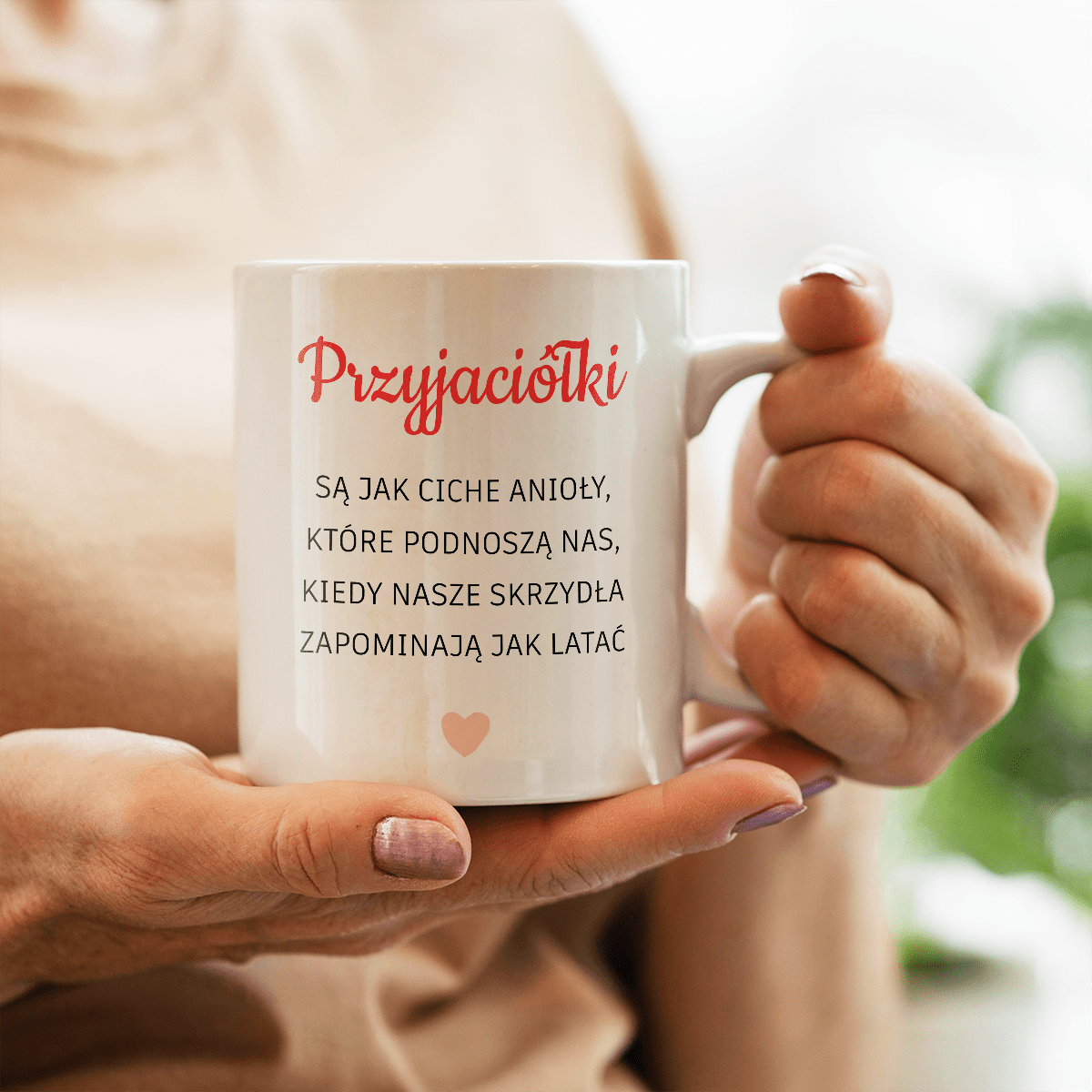 Przyjaciółka - Anioł - 1x Kubek z nadrukiem, spersonalizowany prezent dla przyjaciółki - Adamell.pl