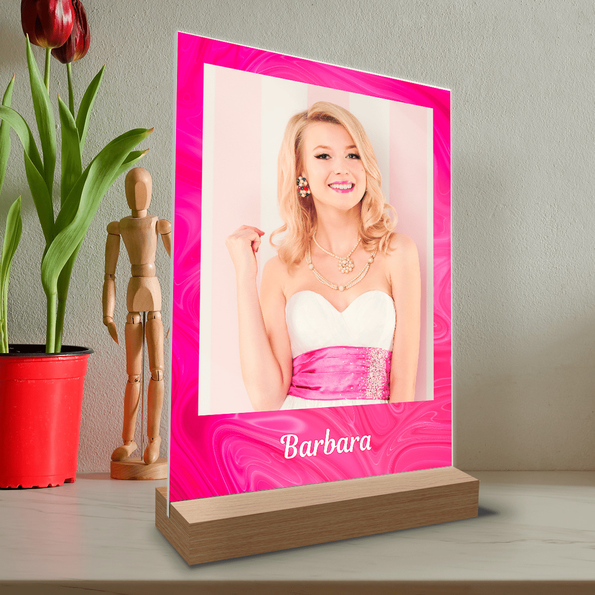 Przyjaciółka Barbie - Druk na szkle, spersonalizowany prezent dla przyjaciółki - Adamell.pl