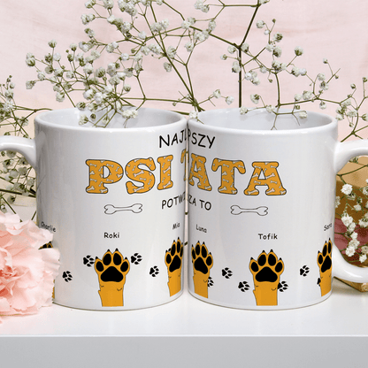 Psi tata - 1x Kubek z nadrukiem, spersonalizowany prezent - Adamell.pl