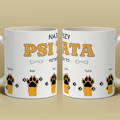 Psi tata - 1x Kubek z nadrukiem, spersonalizowany prezent - Adamell.pl