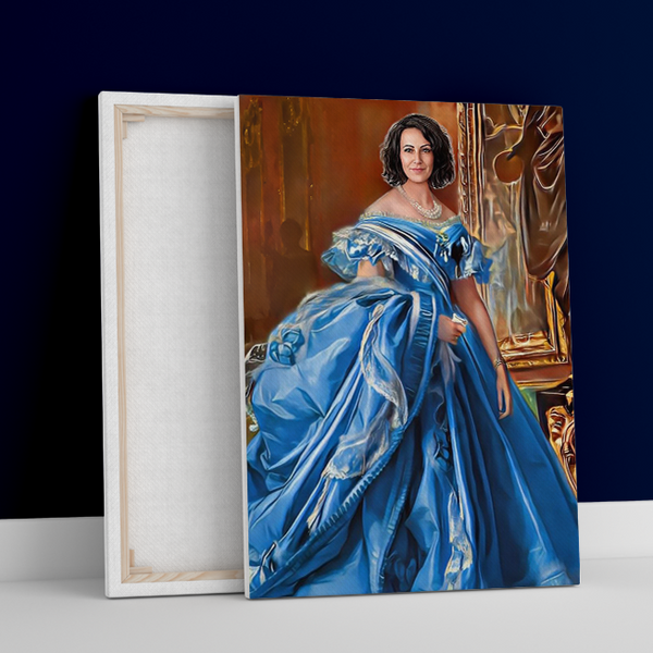 Portret królowej - druk na płótnie, spersonalizowany prezent