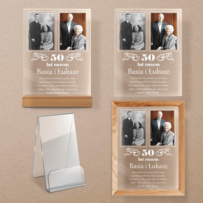 Razem przez lata - Druk na szkle, spersonalizowany prezent - Adamell.pl - Wyjątkowe Prezenty