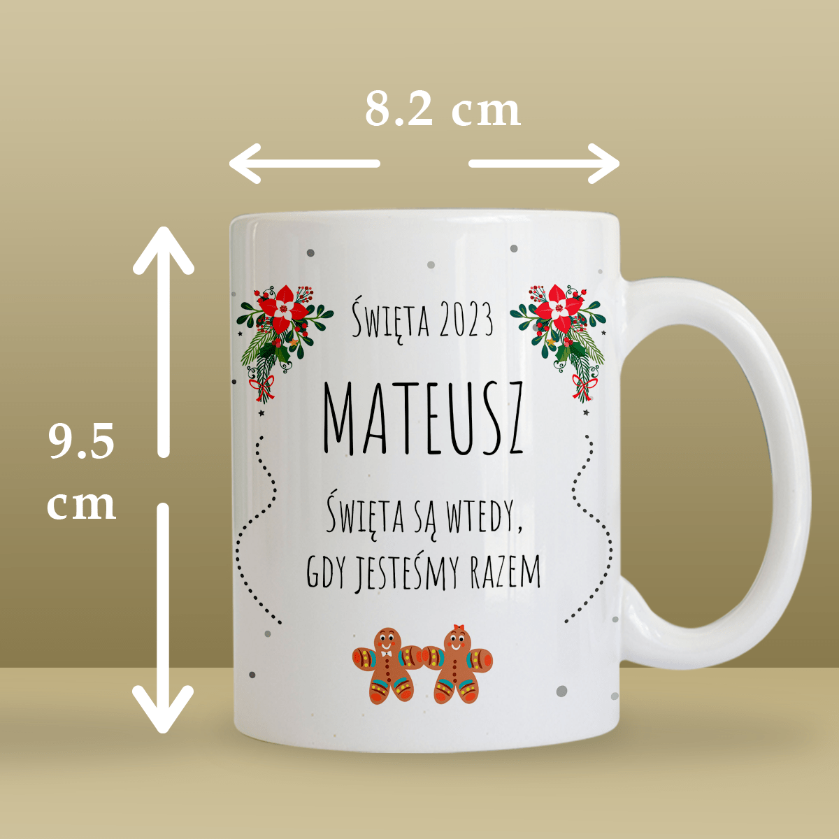 Razem w święta - 1x Kubek z nadrukiem, spersonalizowany prezent dla męża - Adamell.pl