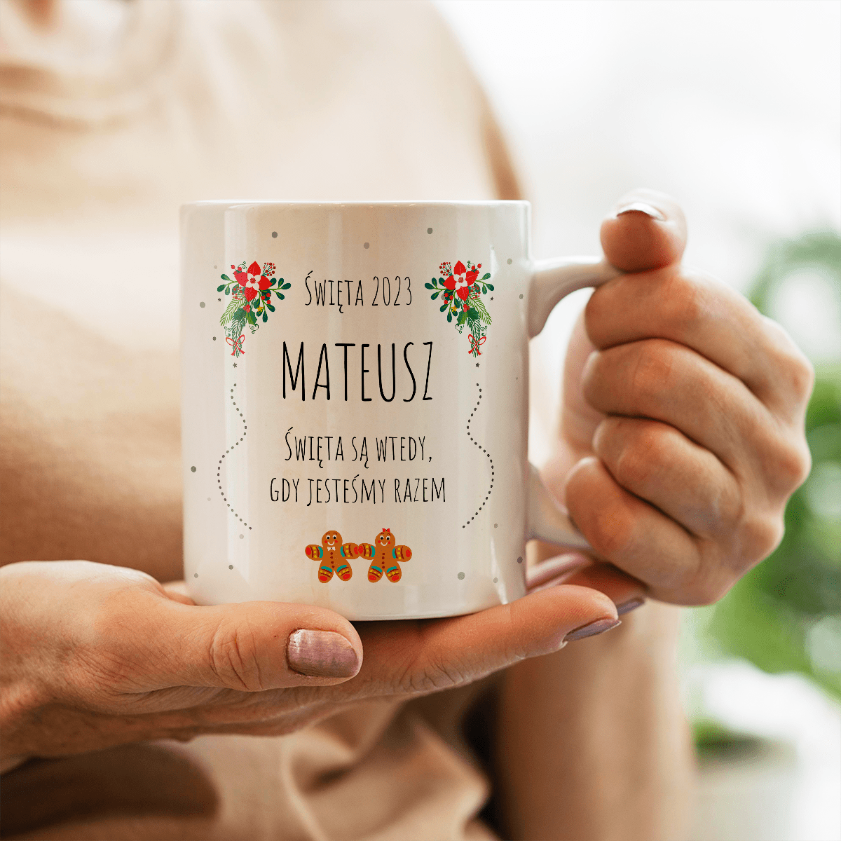Razem w święta - 1x Kubek z nadrukiem, spersonalizowany prezent dla męża - Adamell.pl