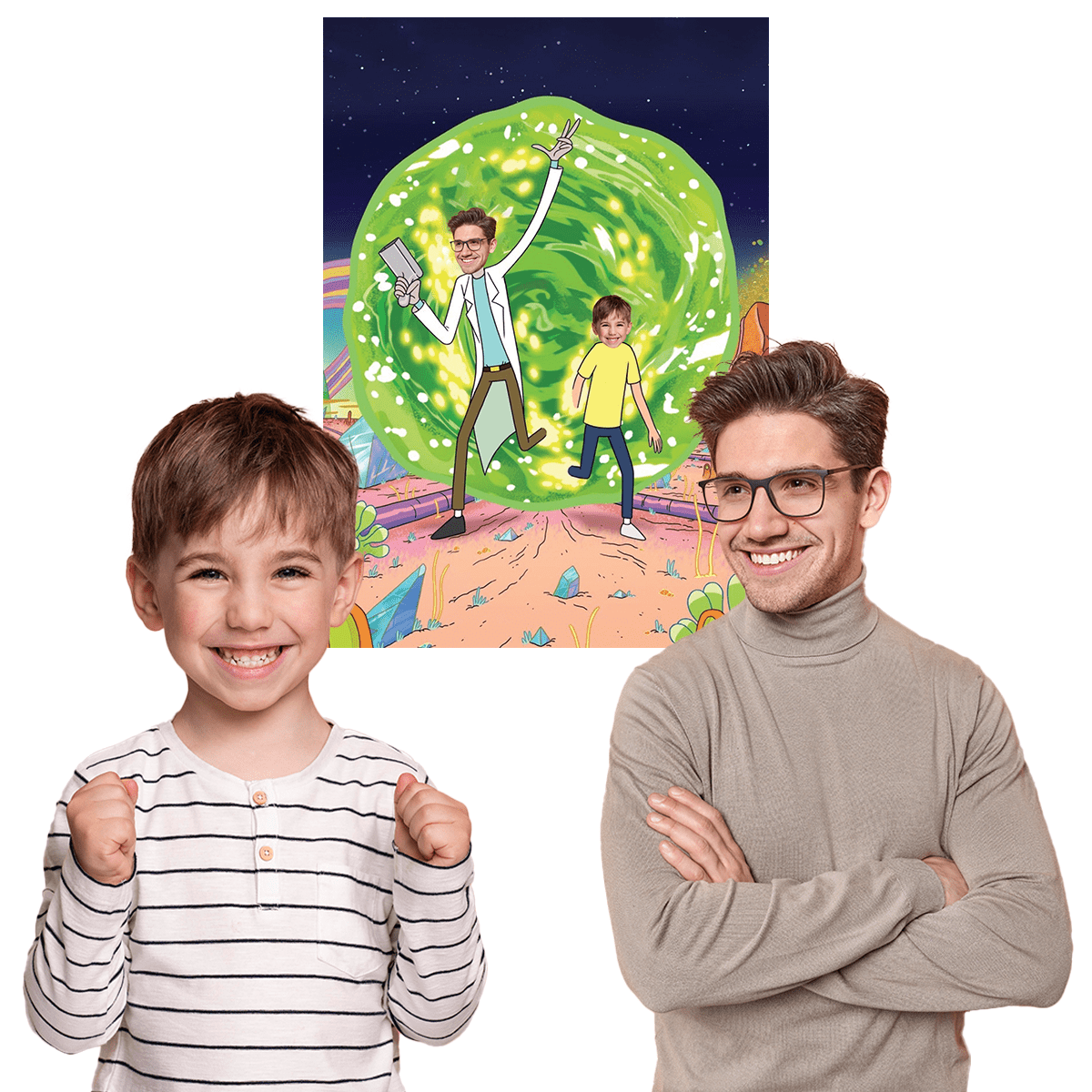 Rick i Morty - druk na płótnie, spersonalizowany prezent dla niego - Adamell.pl