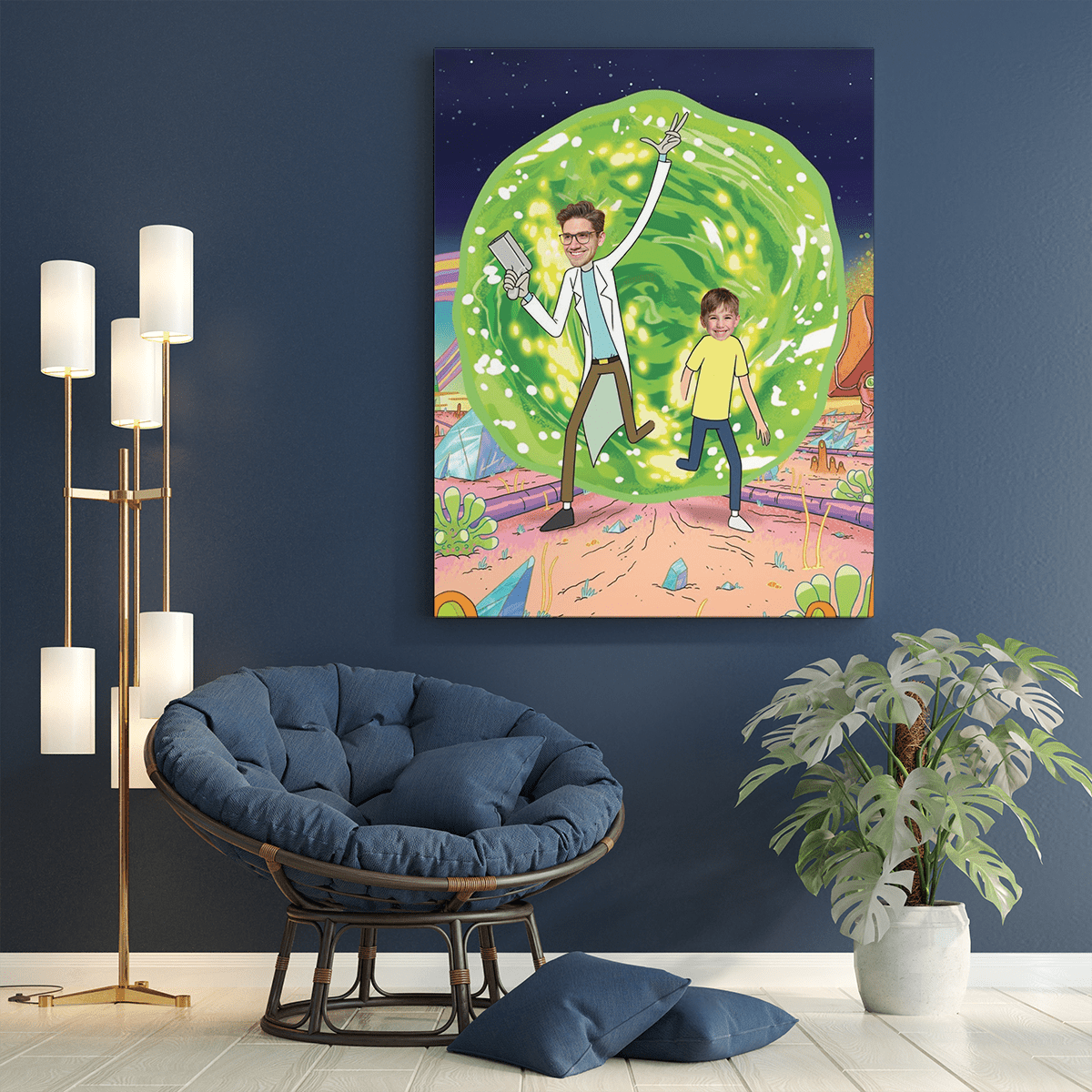 Rick i Morty - druk na płótnie, spersonalizowany prezent dla niego - Adamell.pl