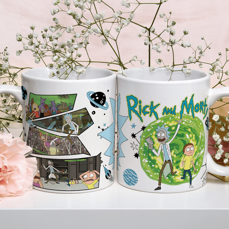 Rick i Morty grafika - 1x Kubek z nadrukiem, prezent dla dziecka - Adamell.pl