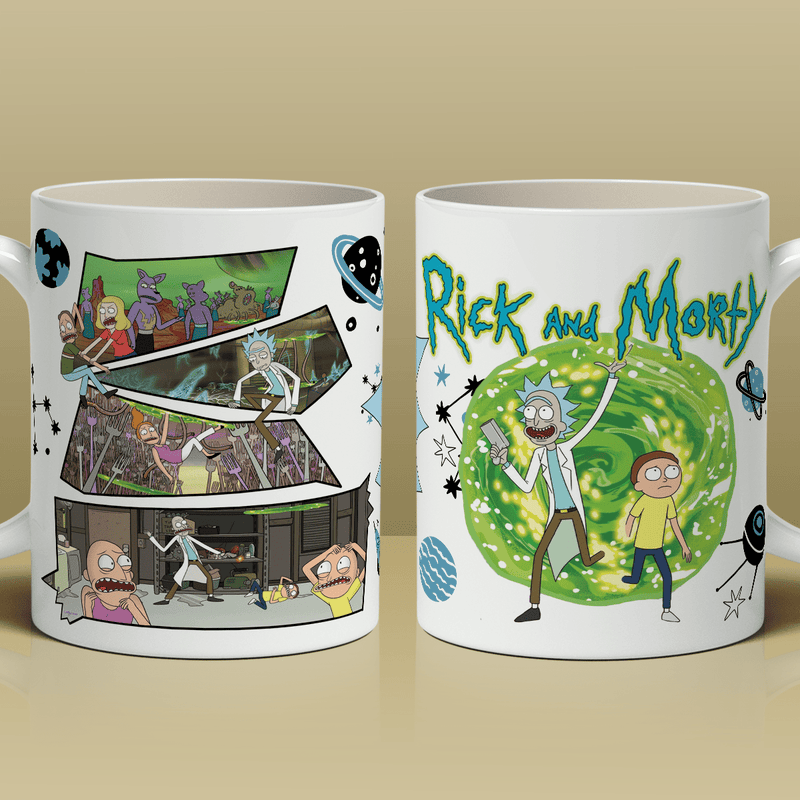 Rick i Morty grafika - 1x Kubek z nadrukiem, prezent dla dziecka - Adamell.pl