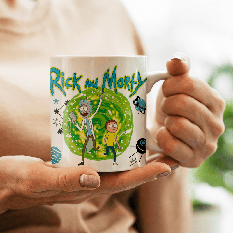 Rick i Morty grafika - 1x Kubek z nadrukiem, prezent dla dziecka - Adamell.pl