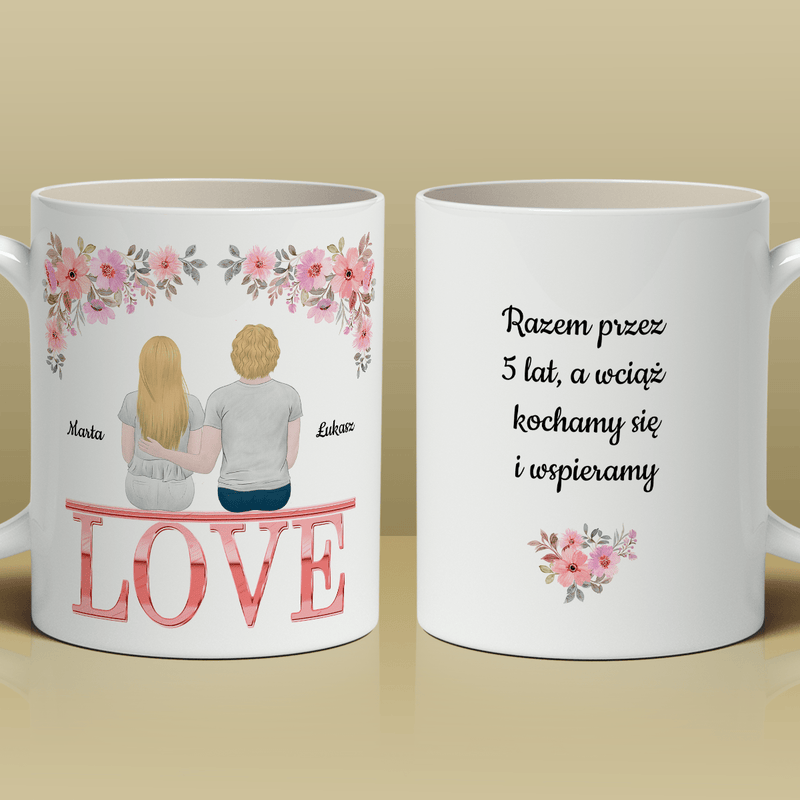 Rocznica clipart - Kubek z nadrukiem, spersonalizowany prezent dla pary - Adamell.pl