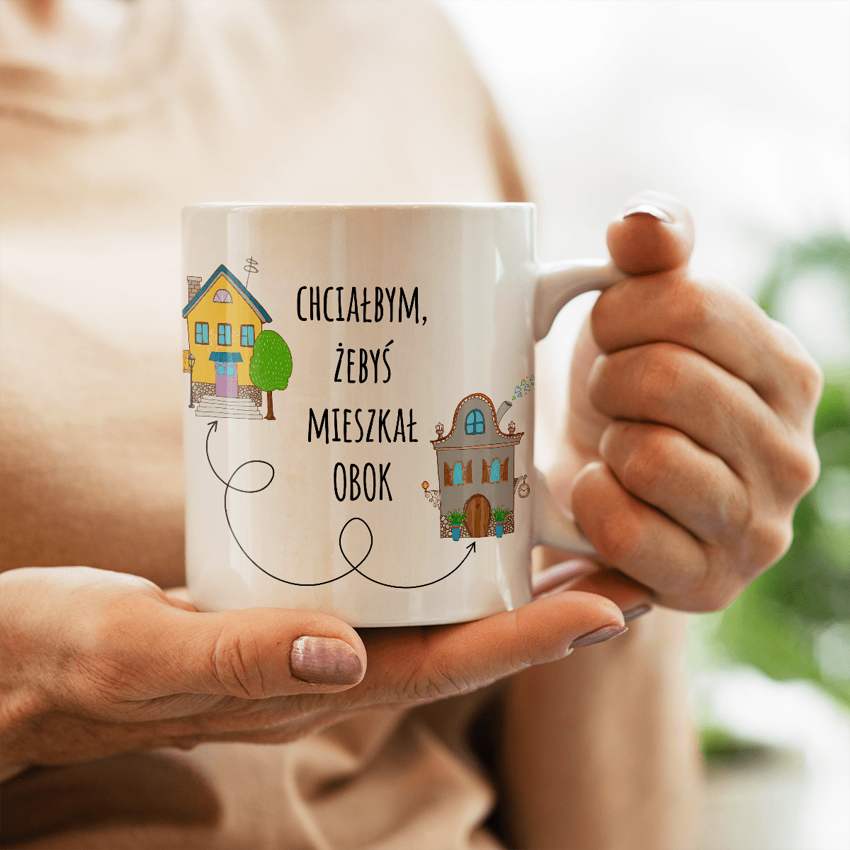 Sąsiad przyjaciel - 1x Kubek z nadrukiem, spersonalizowany prezent dla przyjaciela - Adamell.pl