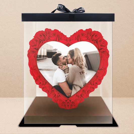 Serce różane para - Różane serce z nadrukiem, spersonalizowany prezent - Adamell.pl - Wyjątkowe Prezenty