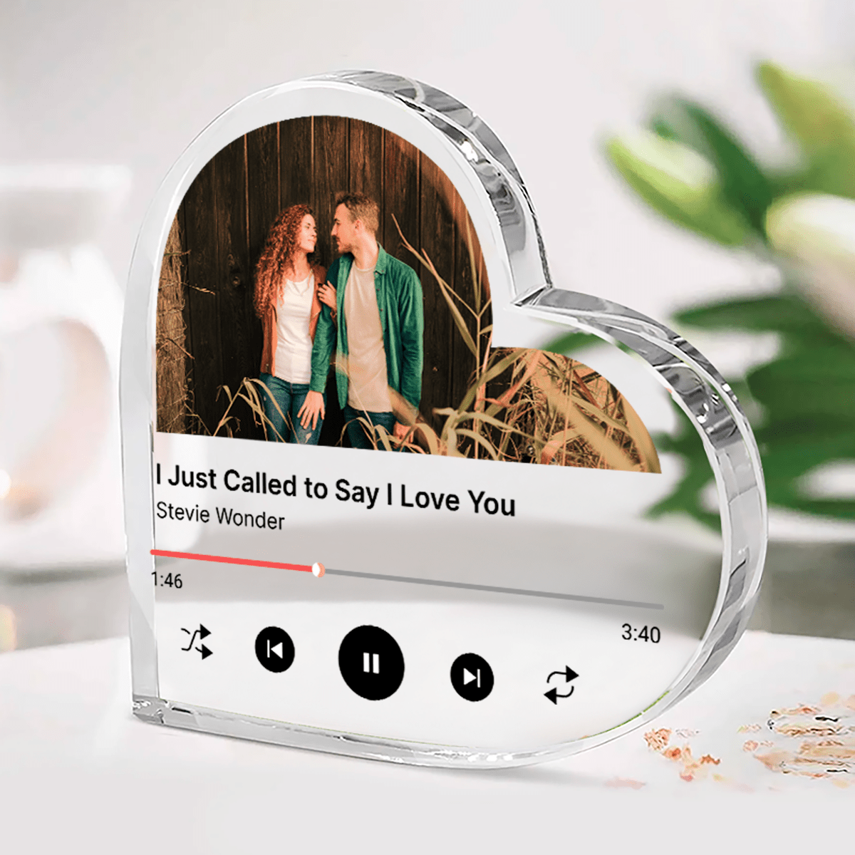 Serce Spotify - Szklane serce, spersonalizowany prezent dla niej - Adamell.pl