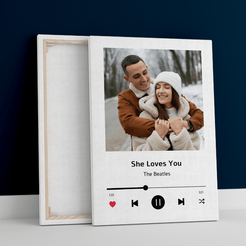 She Loves You - druk na płótnie, spersonalizowany prezent dla niego - Adamell.pl