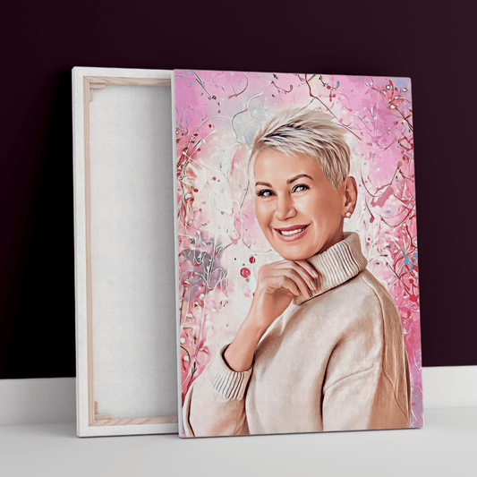 Sketch kolorowy mama - druk na płótnie, spersonalizowany prezent dla mamy - Adamell.pl