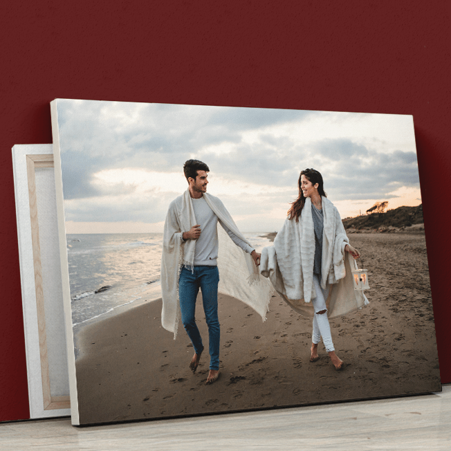 Spacer nad morzem - druk na płótnie, spersonalizowany prezent - Adamell.pl