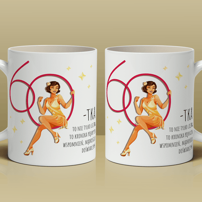 Styl retro na urodziny - 1x Kubek z nadrukiem, spersonalizowany prezent dla niej - Adamell.pl