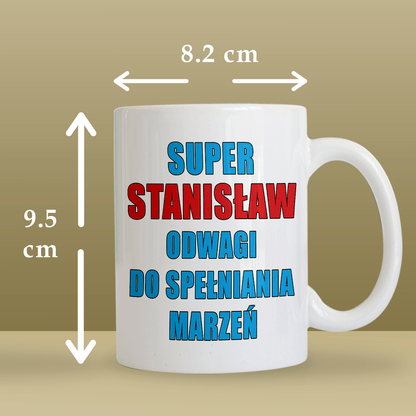 Superman na 21. urodziny - 1x Kubek z nadrukiem, spersonalizowany prezent dla niego - Adamell.pl