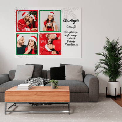Świąteczna grafika - druk na płótnie, spersonalizowany prezent na święta - Adamell.pl