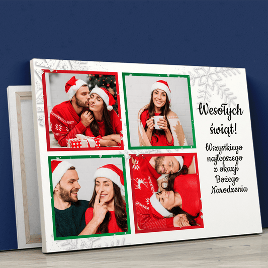 Świąteczna grafika - druk na płótnie, spersonalizowany prezent na święta - Adamell.pl