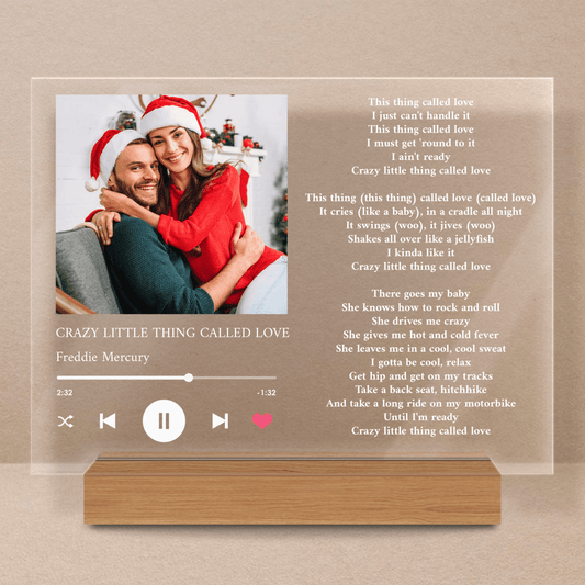 Świąteczna miłość - Druk na szkle, spersonalizowany prezent dla pary - Adamell.pl