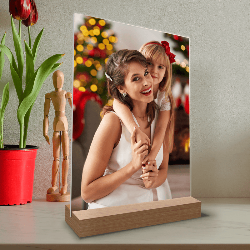 Świąteczne zdjęcie z mamą - Druk na szkle, spersonalizowany prezent dla mamy - Adamell.pl