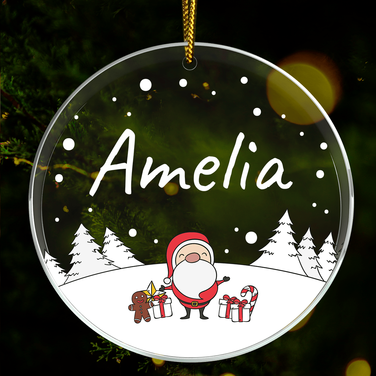 Święty Mikołaj - bombka choinkowa, spersonalizowany prezent dla dziewczyny - Adamell.pl