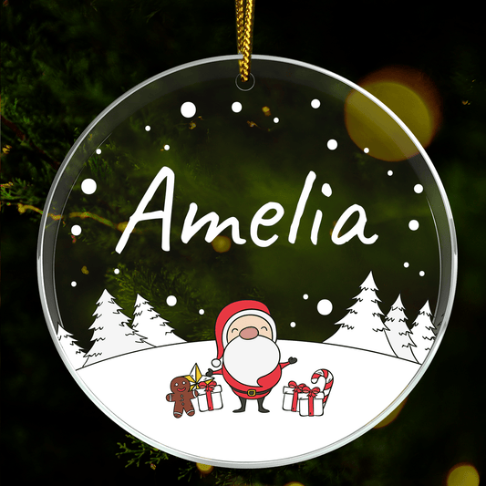 Święty Mikołaj - bombka choinkowa, spersonalizowany prezent dla dziewczyny - Adamell.pl