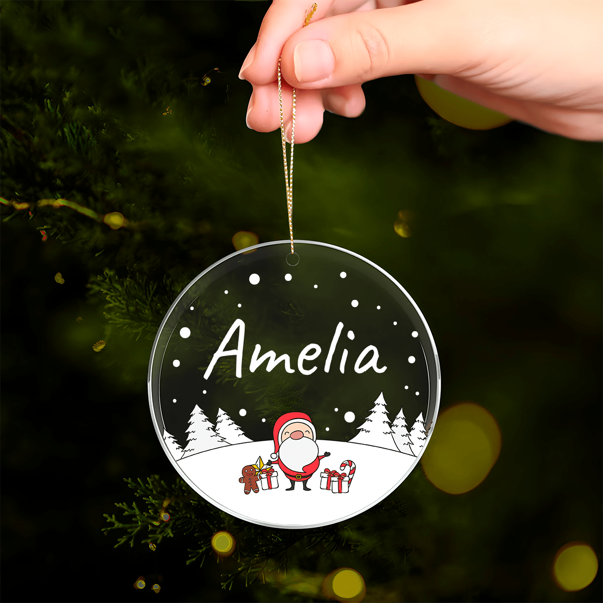 Święty Mikołaj - bombka choinkowa, spersonalizowany prezent dla dziewczyny - Adamell.pl