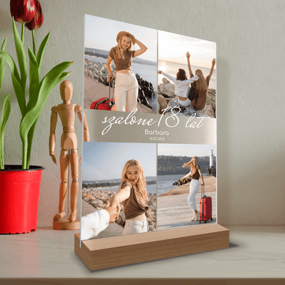 Szalone 18 lat - Druk na szkle, spersonalizowany prezent - Adamell.pl - Wyjątkowe Prezenty