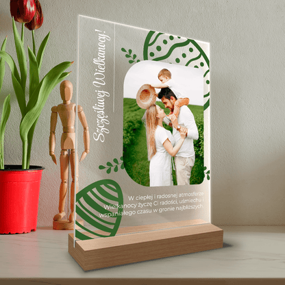 Szczęśliwej Wielkanocy - Druk na szkle, spersonalizowany prezent dla niej, niego - Adamell.pl