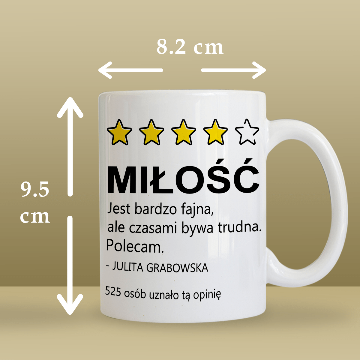 Ta miłość - Kubek z nadrukiem, spersonalizowany prezent dla pary - Adamell.pl