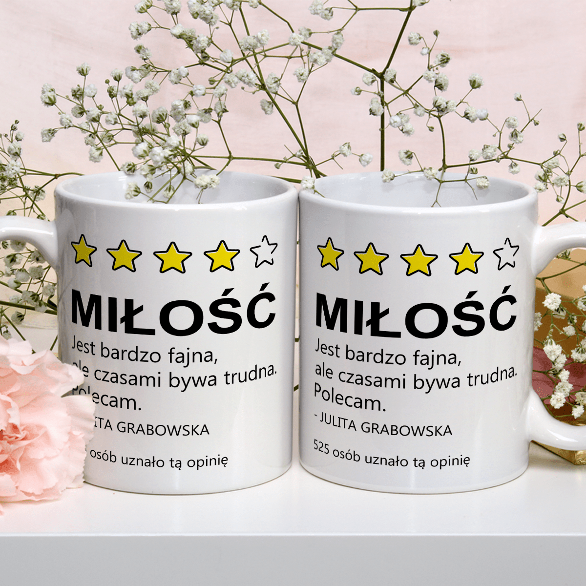 Ta miłość - Kubek z nadrukiem, spersonalizowany prezent dla pary - Adamell.pl