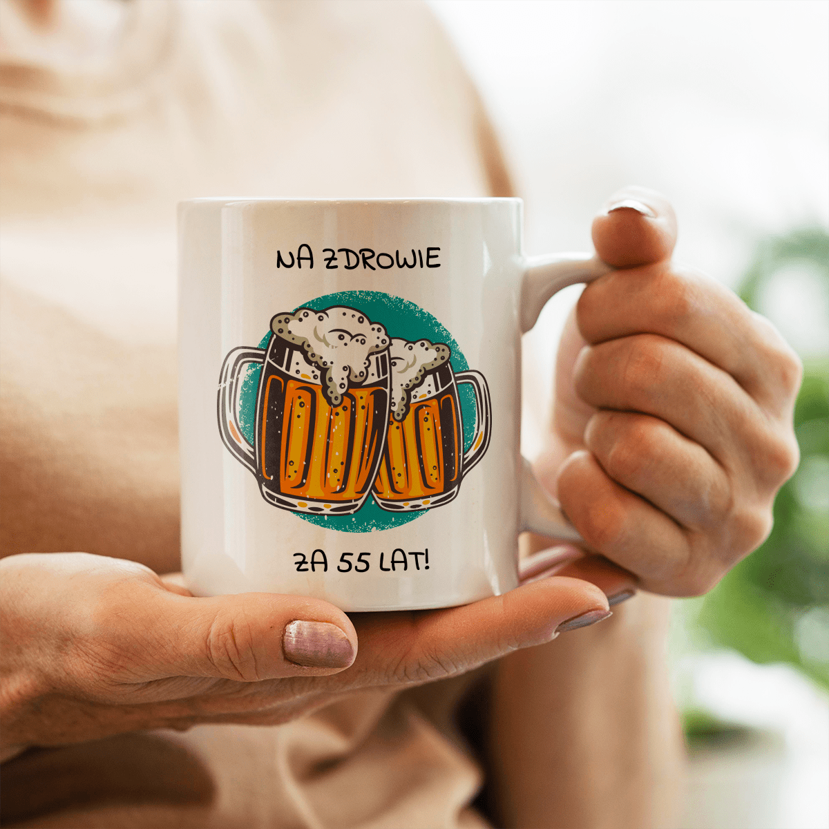 Toast na 55 urodziny - Kubek z nadrukiem, spersonalizowany prezent - Adamell.pl