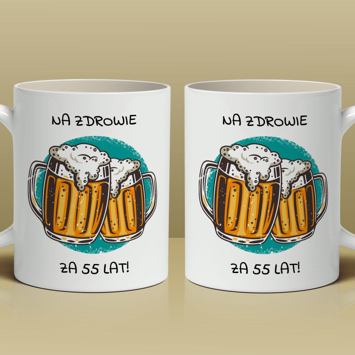 Toast na 55 urodziny - Kubek z nadrukiem, spersonalizowany prezent - Adamell.pl