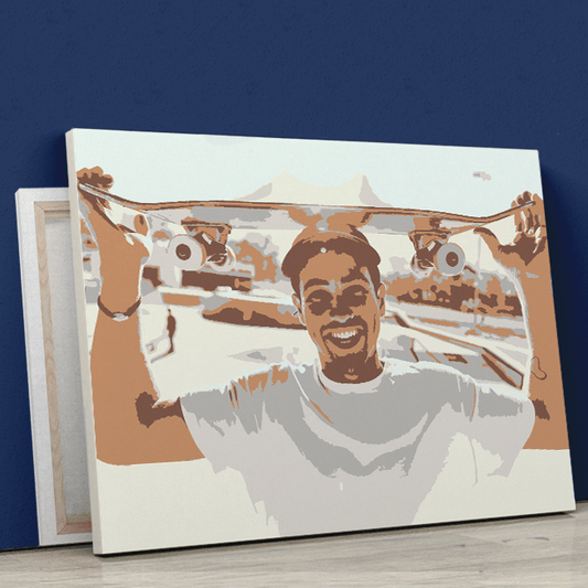 Trójkolorowy sketch jednoosobowy - druk na płótnie, spersonalizowany prezent - Adamell.pl - Wyjątkowe Prezenty