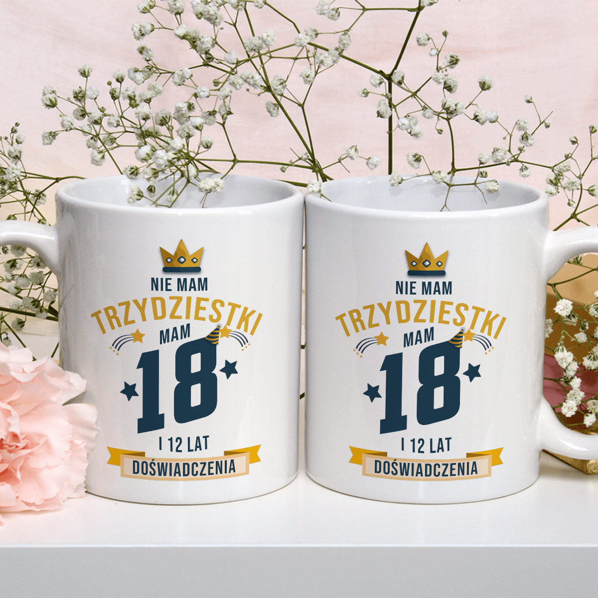 Trzydziestka - 1x Kubek z nadrukiem, spersonalizowany prezent dla niego - Adamell.pl