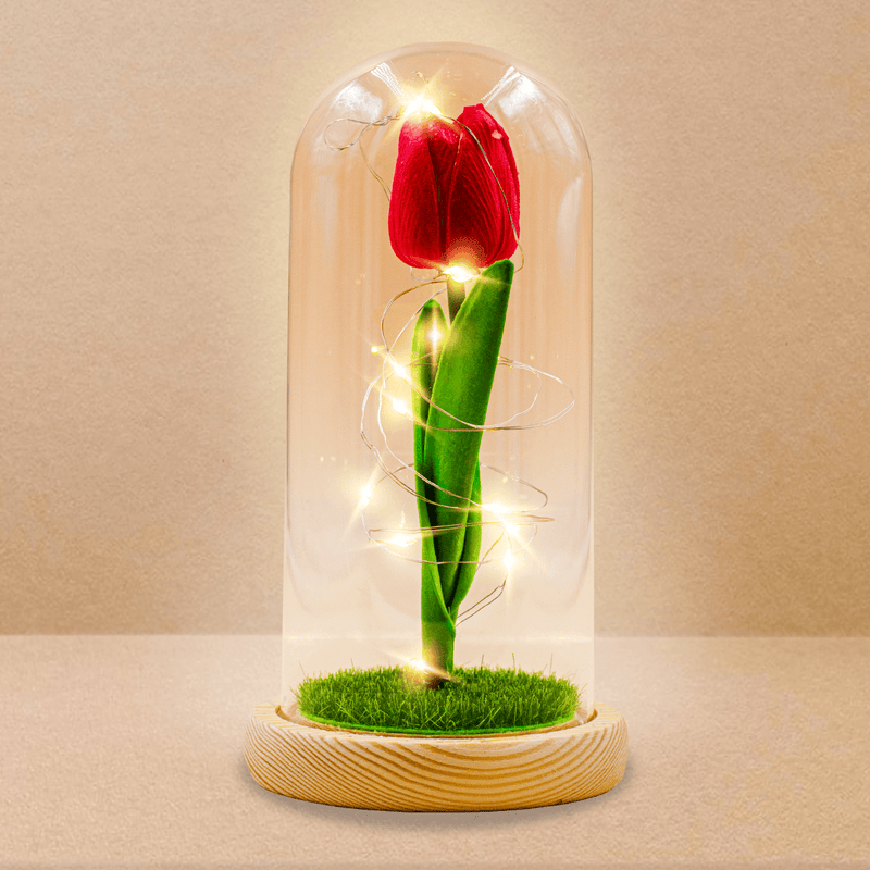 Tulipan wieczny w szkle LED - wieczny kwiat - Adamell.pl - Wyjątkowe Prezenty