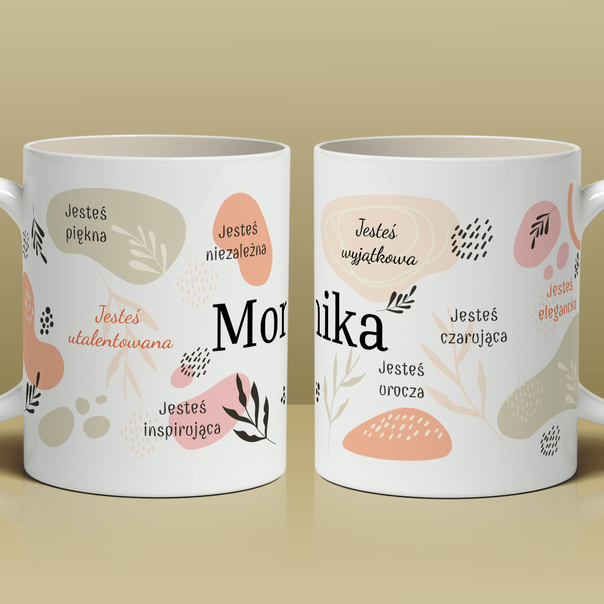 Twoje zalety - 1x Kubek z nadrukiem, spersonalizowany prezent dla niej - Adamell.pl