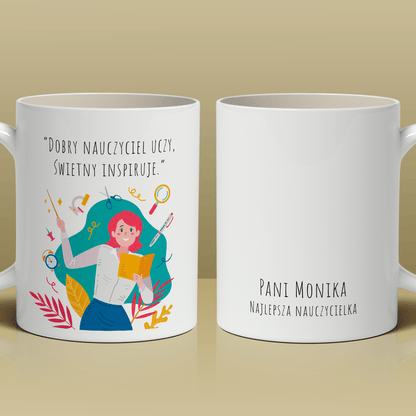 Ulubiony nauczyciel - 1x Kubek z nadrukiem, spersonalizowany prezent dla nauczyciela - Adamell.pl