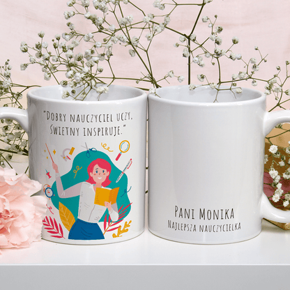 Ulubiony nauczyciel - 1x Kubek z nadrukiem, spersonalizowany prezent dla nauczyciela - Adamell.pl