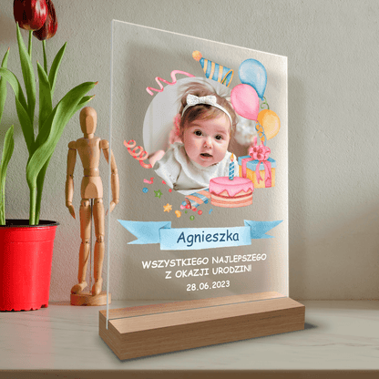Urodzinowy prezent - Druk na szkle, spersonalizowany prezent dla dziecka - Adamell.pl - Wyjątkowe Prezenty